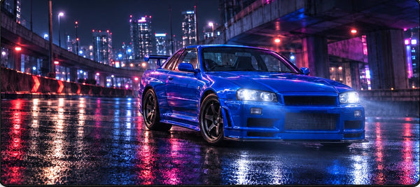 Alfombrilla de ratón Nissan Skyline GT R R34, detalle del diseño impreso