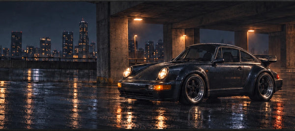 Alfombrilla de ratón Porsche 911 Turbo 964, detalle del diseño impreso