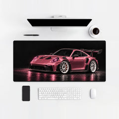 Alfombrilla de ratón Porsche 911 GT3 RS 992 rosa