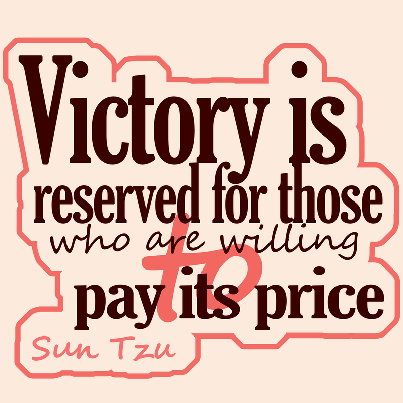 Lienzo «La victoria está reservada – Sun Tzu», vista 2