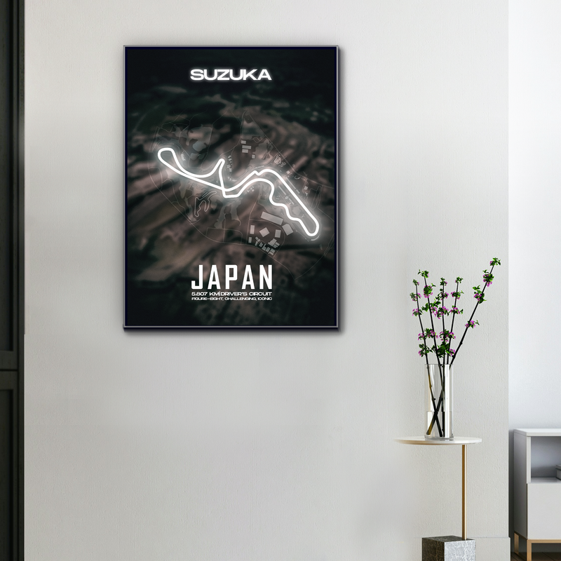 Lienzo Circuito F1 Suzuka Japón, vista 1