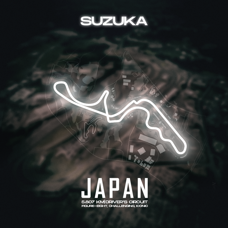 Lienzo Circuito F1 Suzuka Japón, vista 2