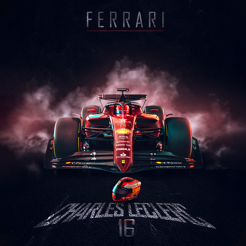 Lienzo F1 Ferrari Charles Leclerc, vista 2