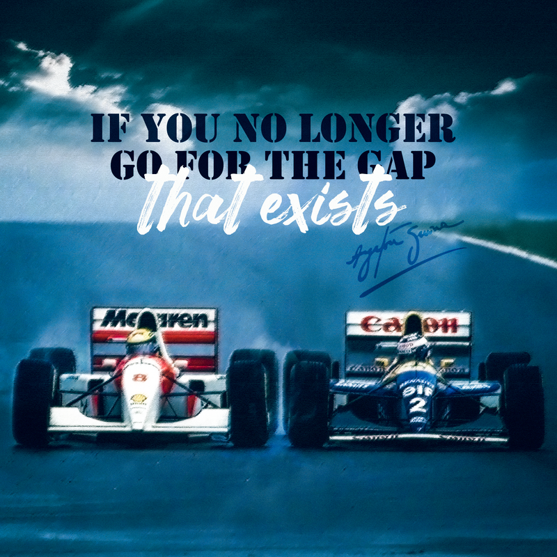 Lienzo F1 Ayrton Senna Todo o Nada, vista 2