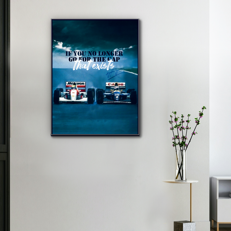 Lienzo F1 Ayrton Senna Todo o Nada, vista 1