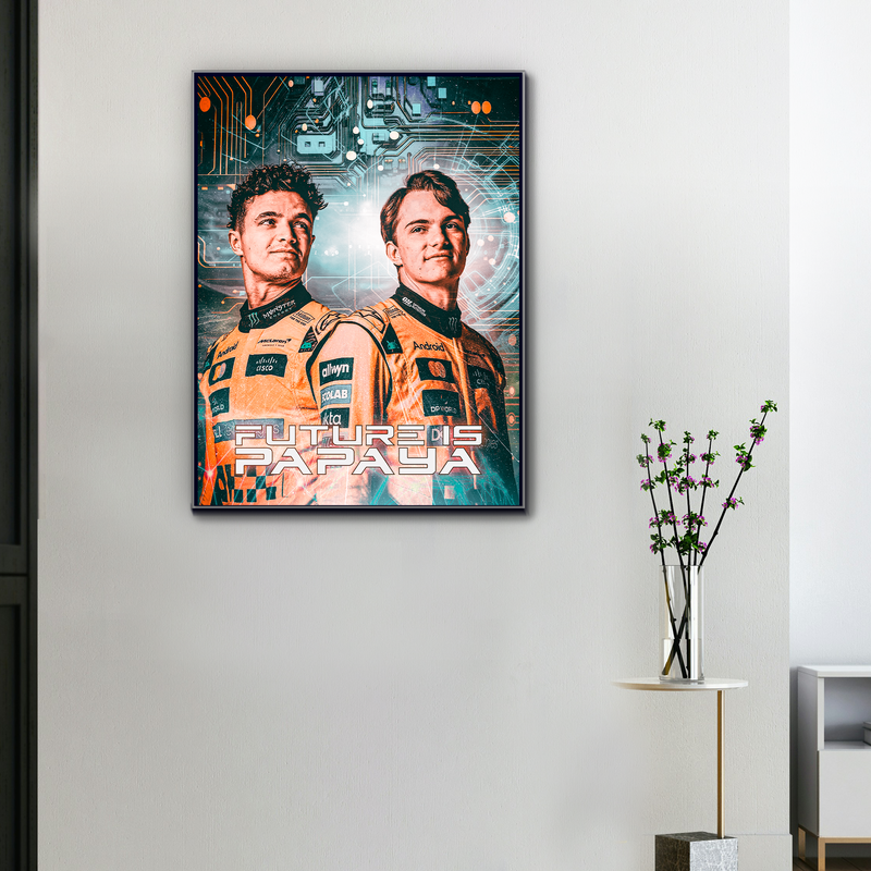 Lienzo F1 Norris x Piastri Equipo McLaren, vista 1