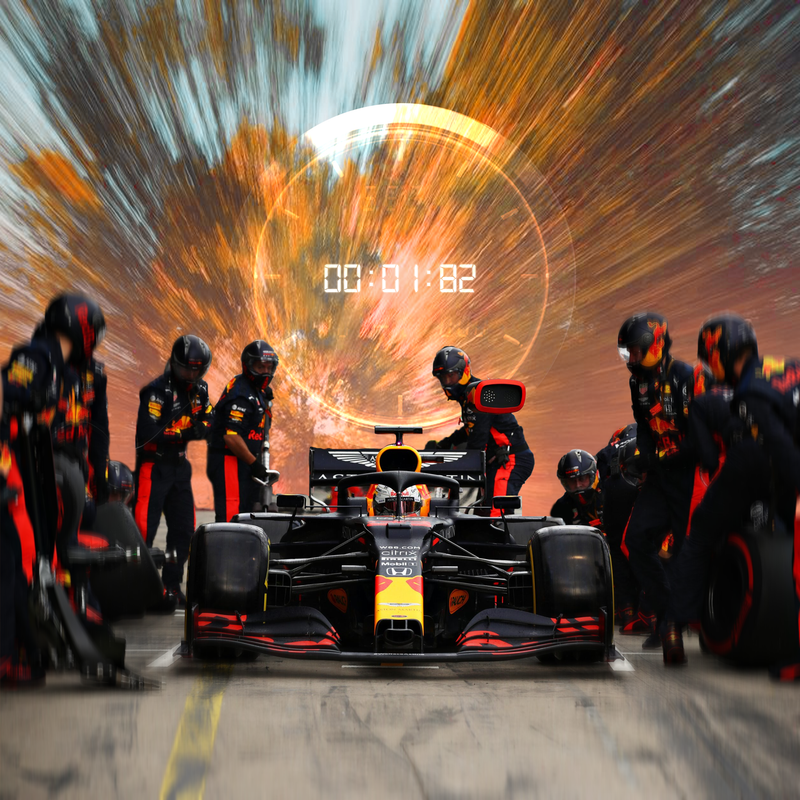 Lienzo F1 Verstappen x Red Bull Un Segundo para Reinar, vista 2
