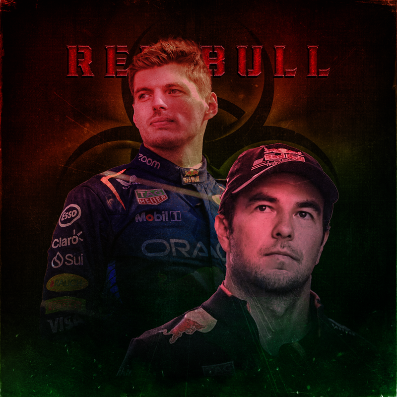 Lienzo F1 Max Verstappen x Sergio Pérez, vista 2