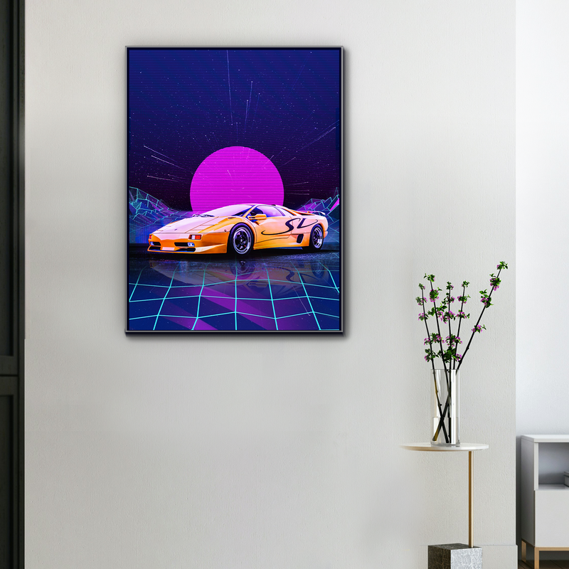 Lienzo Lamborghini – Sunset SV, vista 1