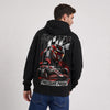 Sweat F1 Esteban Ocon Signature noir à capuche avec pilote et monoplace vus de dos
