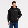 Sudadera Jaguar D-Type Le Mans N°6: Born for Le Mans negra, vista frontal de cerca con logo Tourismo