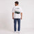 Camiseta Jaguar D-Type Le Mans N°6: Born for Le Mans, blanca, vista trasera