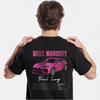 T-shirt noir avec logo poitrine Urus Mansory, mannequin en pose face