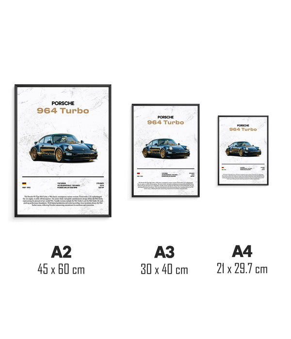 Póster Porsche 964 Turbo