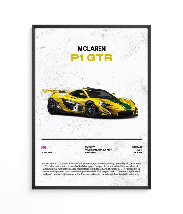 Póster McLaren P1 GTR