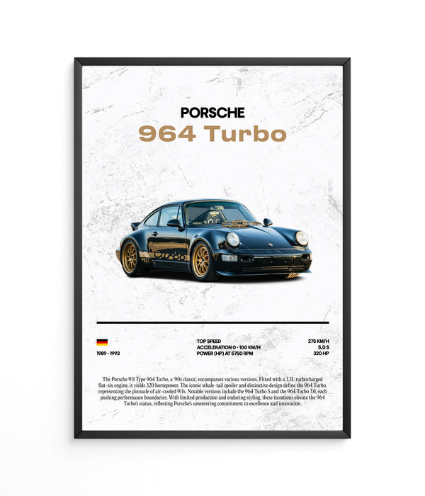 Póster Porsche 964 Turbo